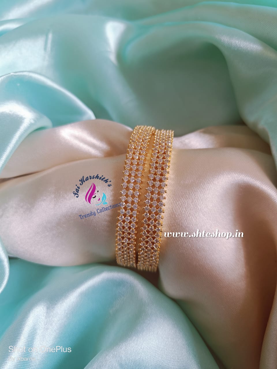 Cz Bangles (Set of 2) - SHTC527 - Sai Harshith's Trendy Collections