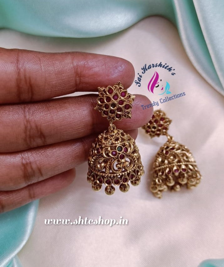 Matte Finish Jumkas - SHTC536 - Sai Harshith's Trendy Collections