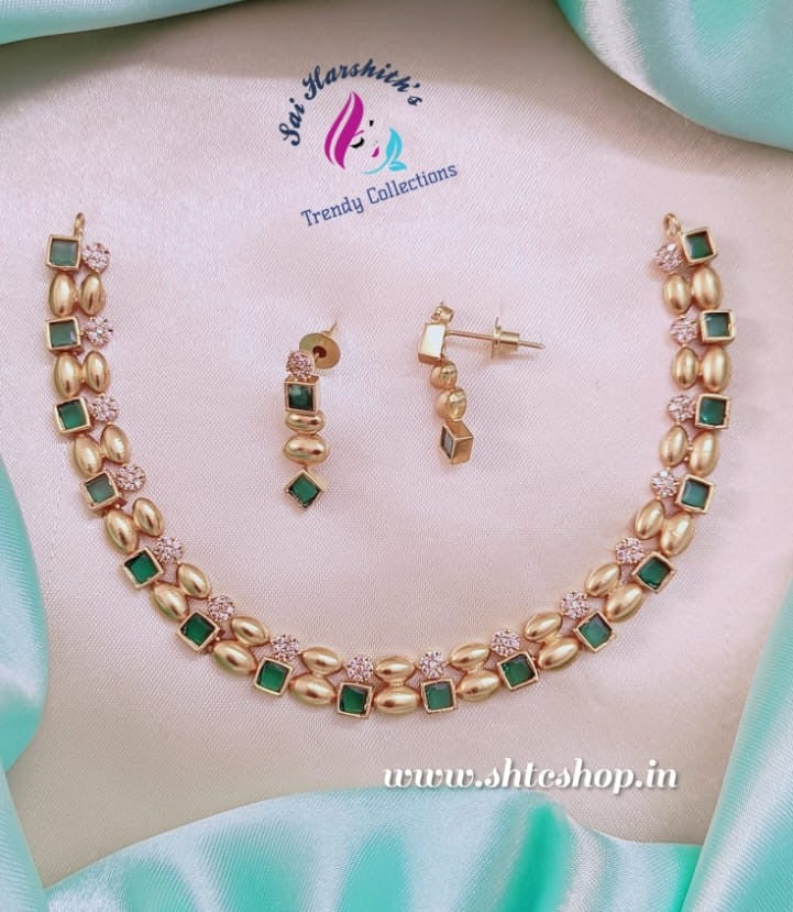 Cute Matte Finish Necklace - SHTC574 - Sai Harshith's Trendy Collections