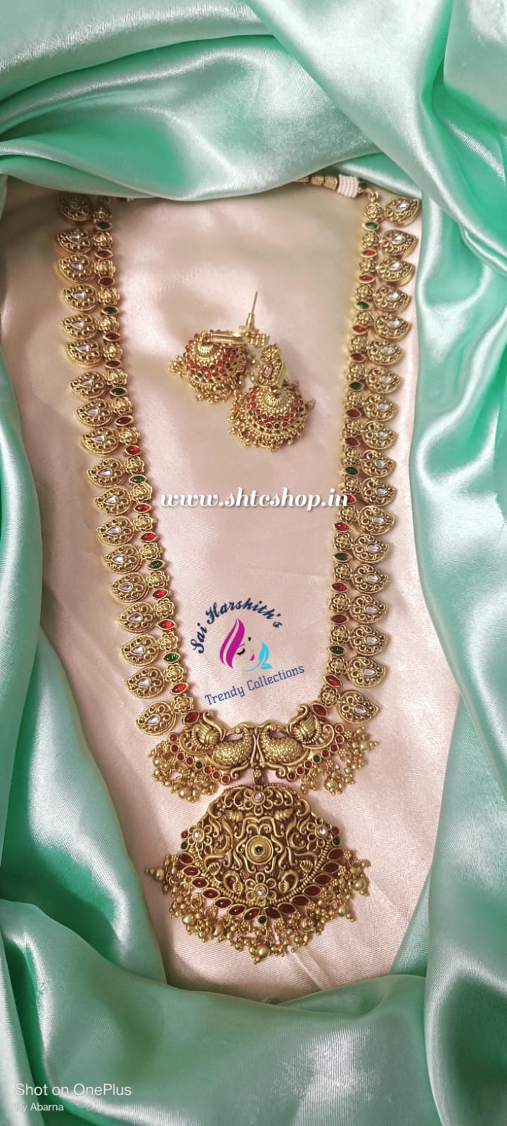 Matte Finish Kempu Bridal Harram - SHTC585