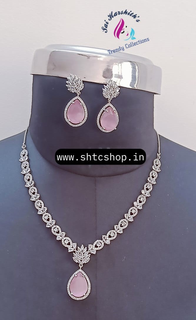 Harmony Hue CZ Harmony Necklace - SHTC648 - Sai Harshith's Trendy Collections