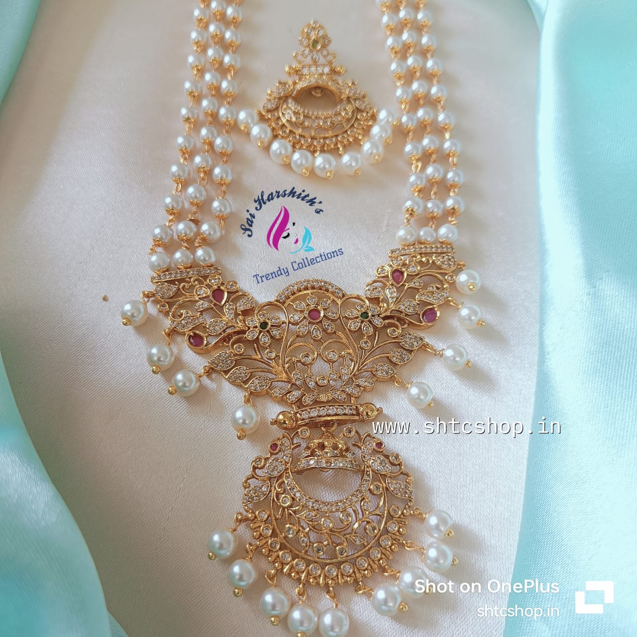3 layer beaded Chain with No Images - SHTC737 - Sai Harshith's Trendy Collections