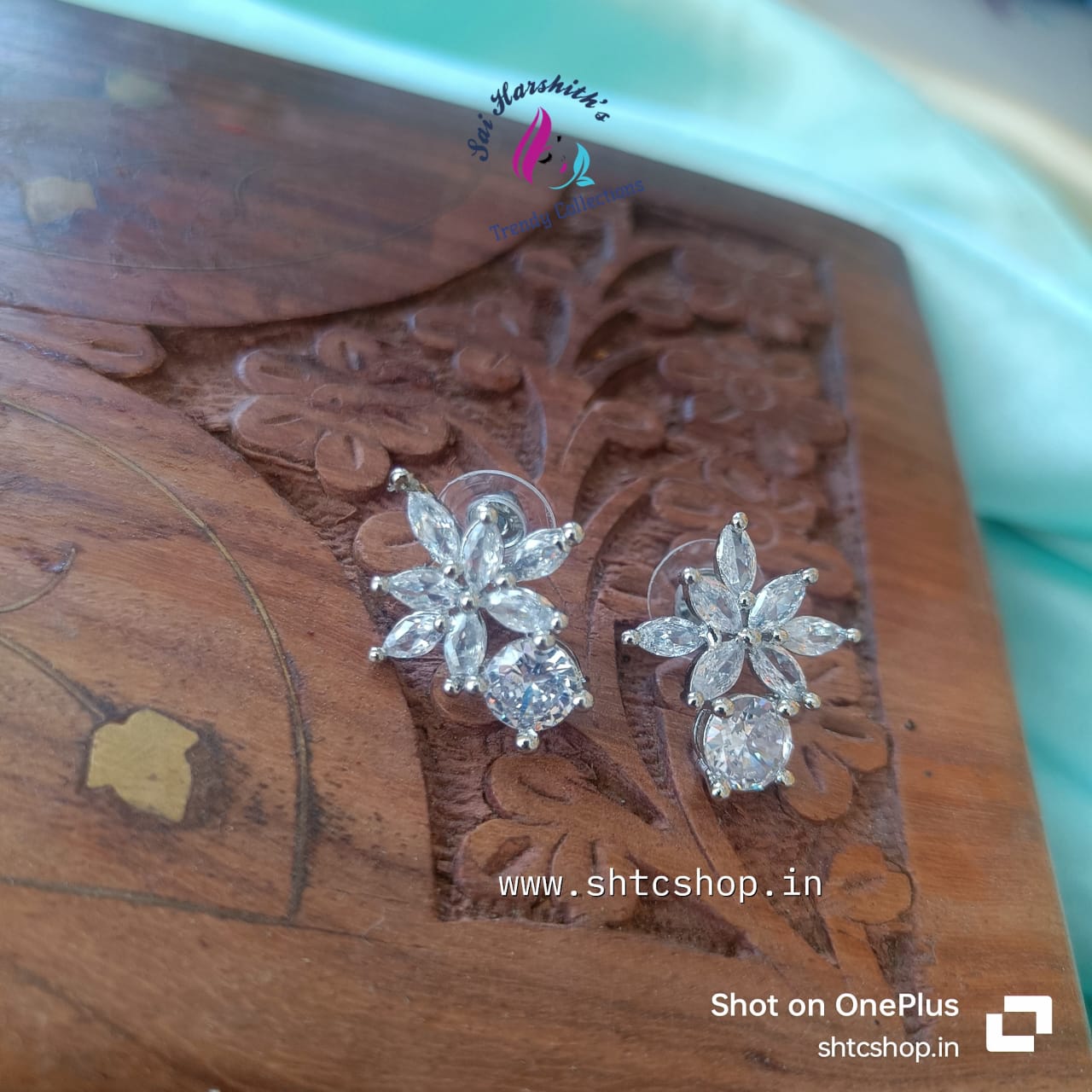 Zirconia Stone Earrings - SHTC794 - Sai Harshith's Trendy Collections