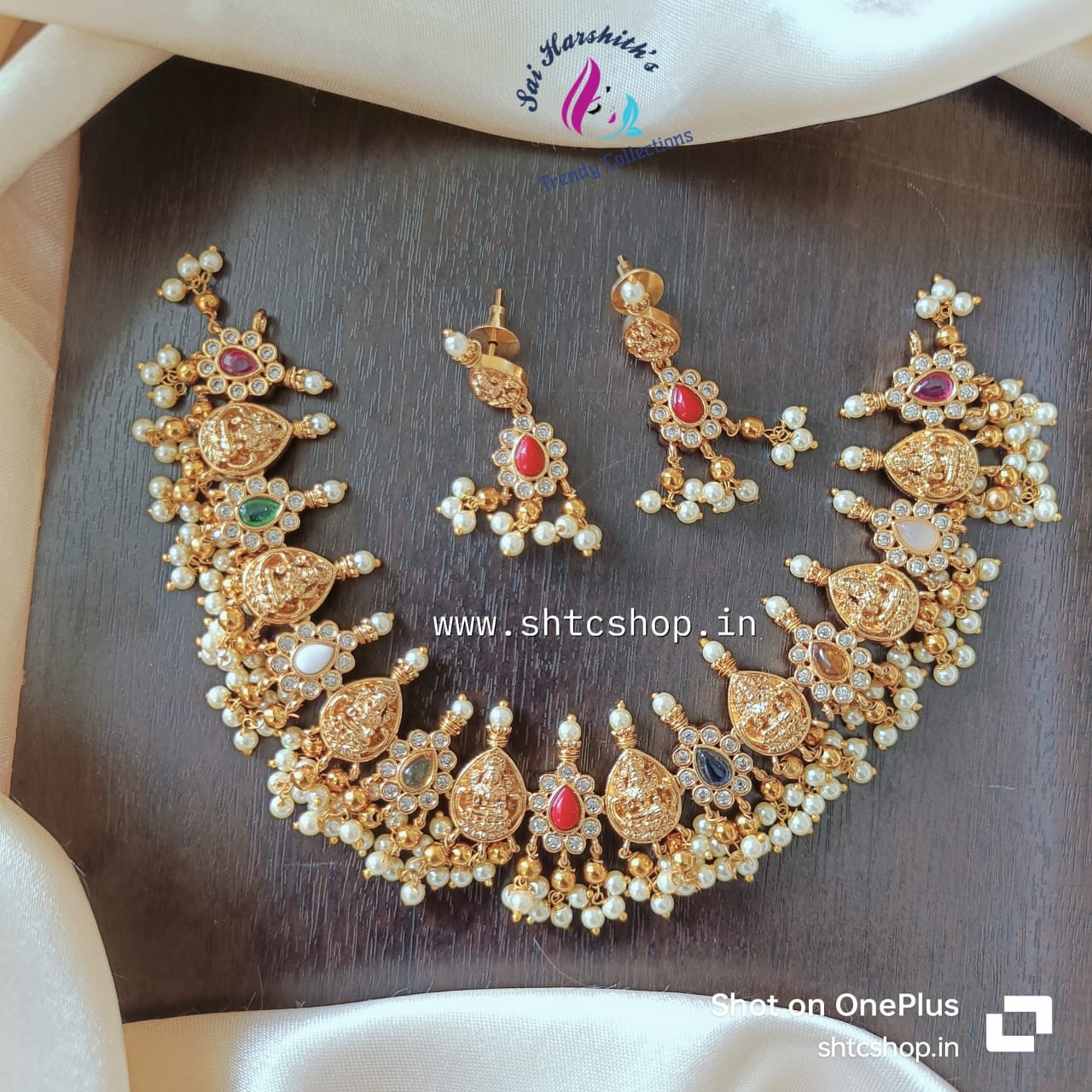 Navaratna Gutta Pusalu Jewelry Set - SHTC807 - Sai Harshith's Trendy Collections