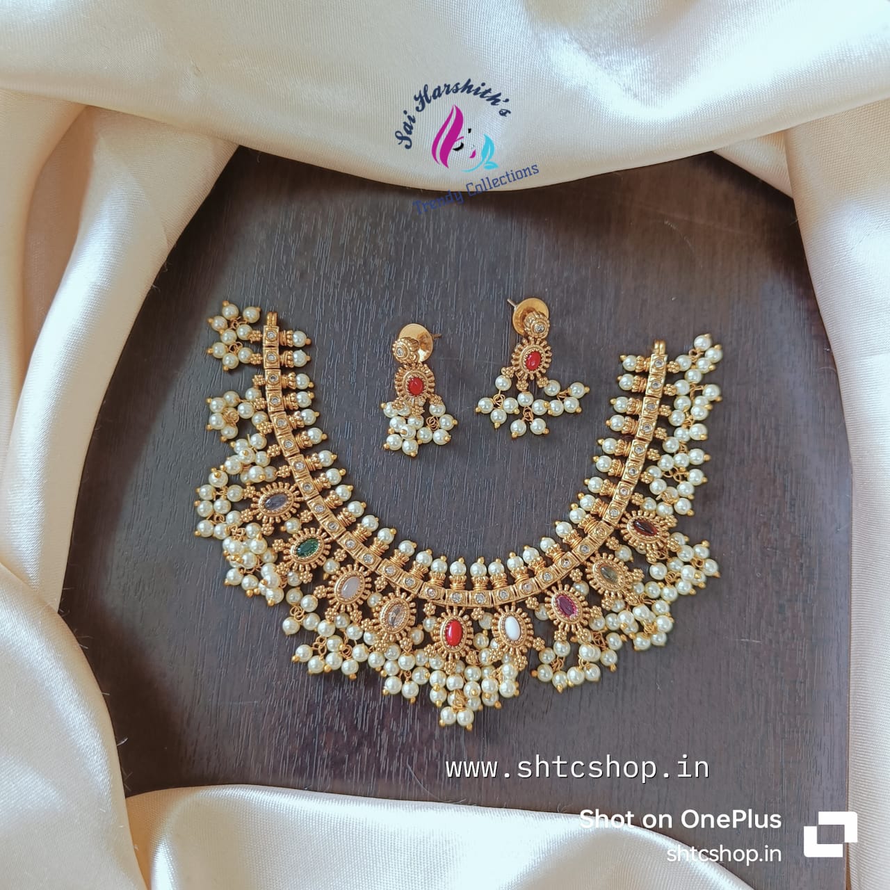 Navaratna Gutta Pusalu Jewelry Set - SHTC808 - Sai Harshith's Trendy Collections