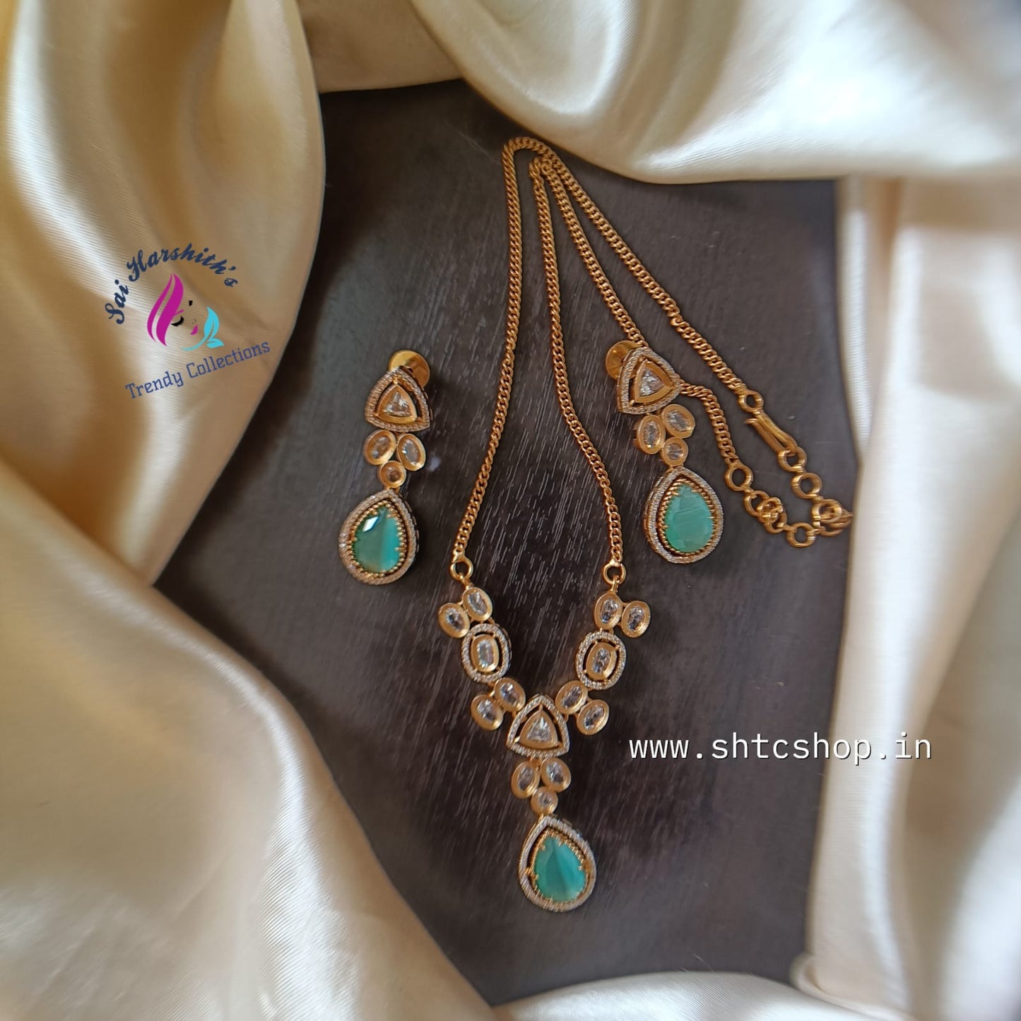 Trendy Necklace set for a modern look - SHTC830 - Sai Harshith's Trendy Collections