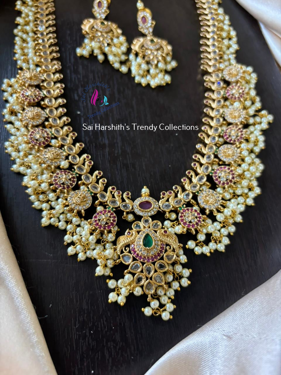 Matte Finish Gutta Pusalu Haram - SHTC836 - Sai Harshith's Trendy Collections