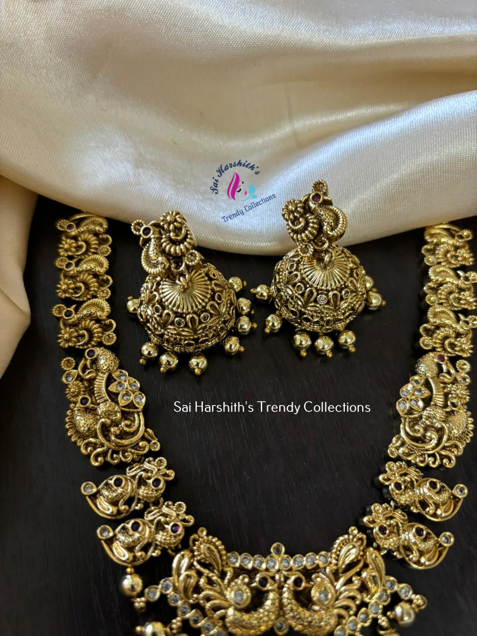 Temple Finish Necklace set - SHTC853 - Sai Harshith's Trendy Collections