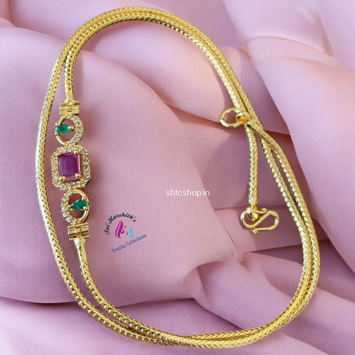 1Gm Gold Plated Mugappu Chain 24 Inches - SHTC940 - Sai Harshith's Trendy Collections