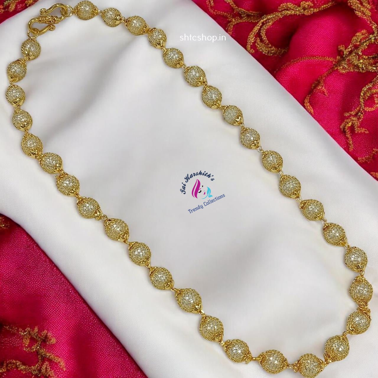 White Ball Pearl Chain - SHTC977 - Sai Harshith's Trendy Collections