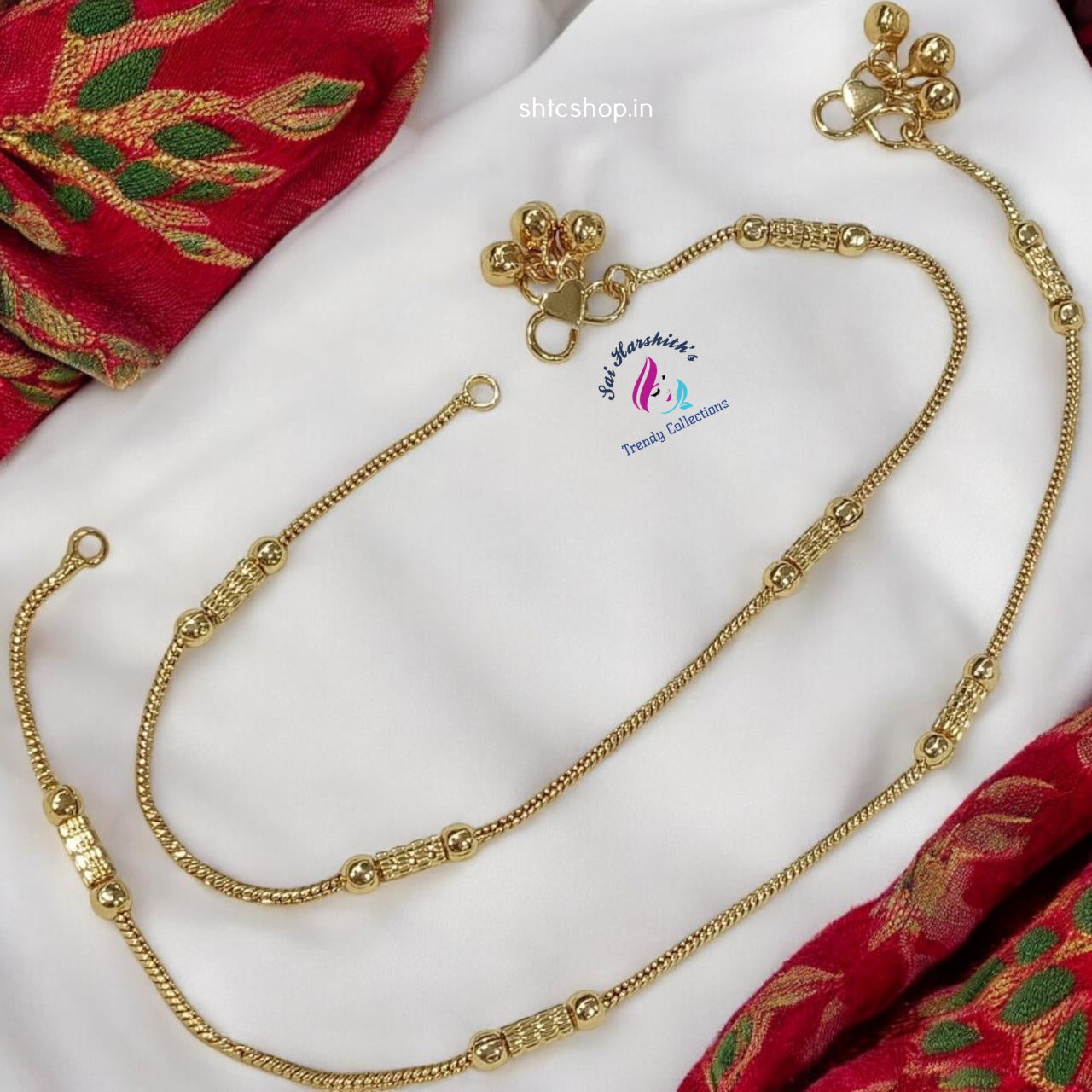 Matte Finish Anklet / Kolusu -SHTC989 - Sai Harshith's Trendy Collections