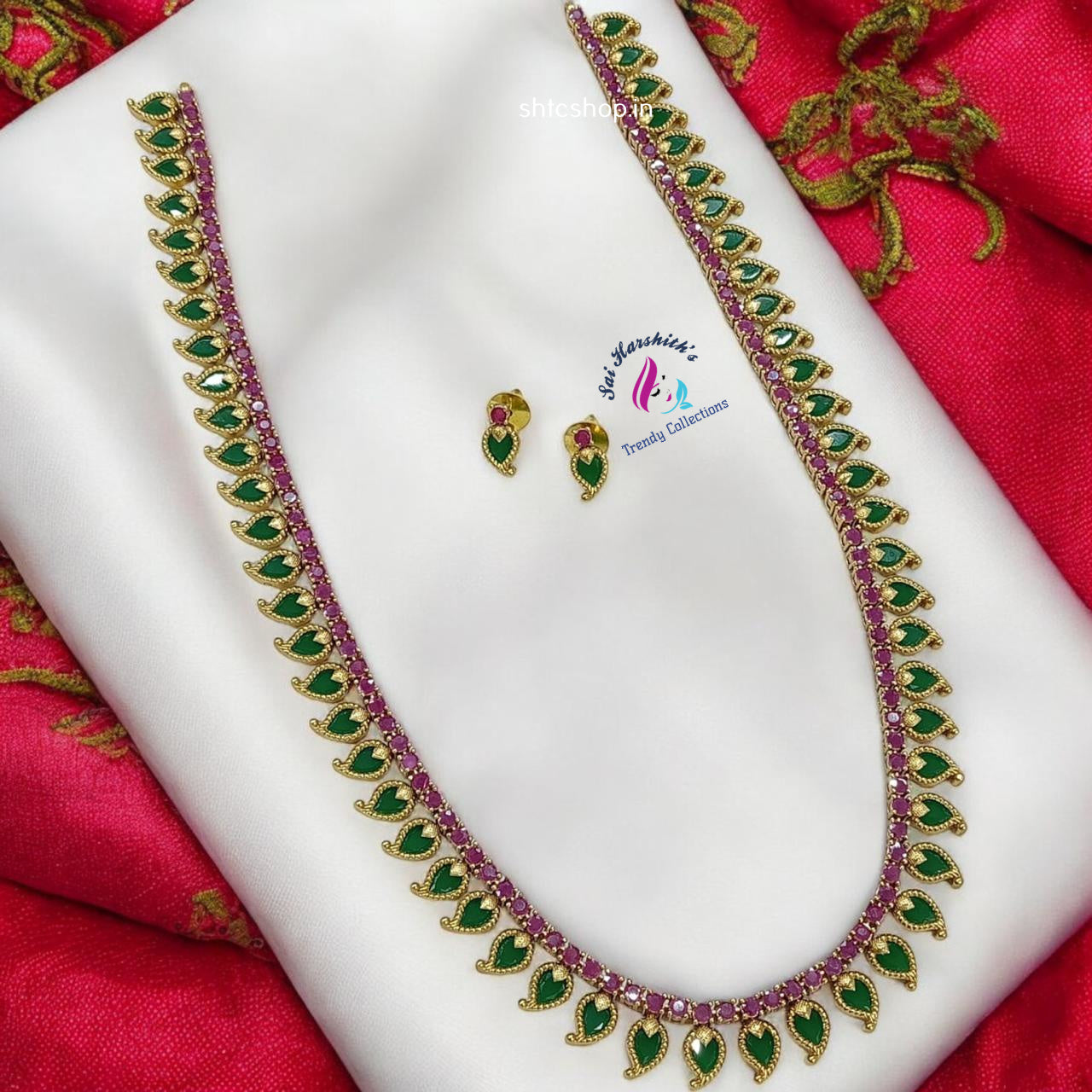 Matte Finish Long Palaka Mala - SHTC980 - Sai Harshith's Trendy Collections