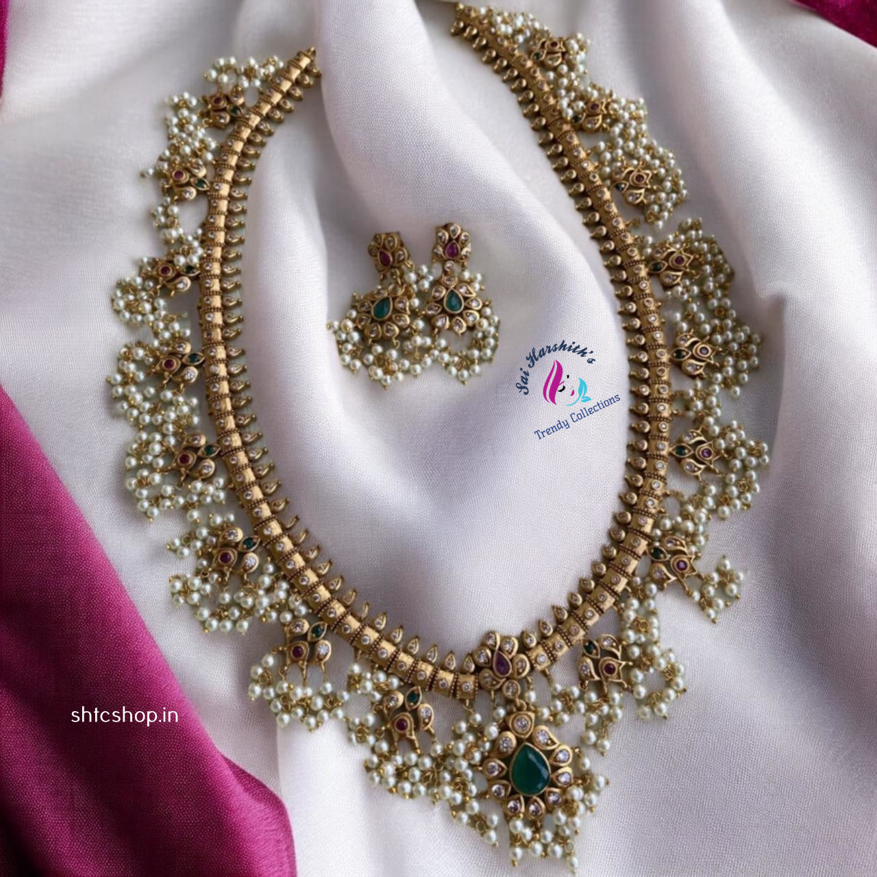 Matte Finish Guttapusalu Haram - SHTC988 - Sai Harshith's Trendy Collections