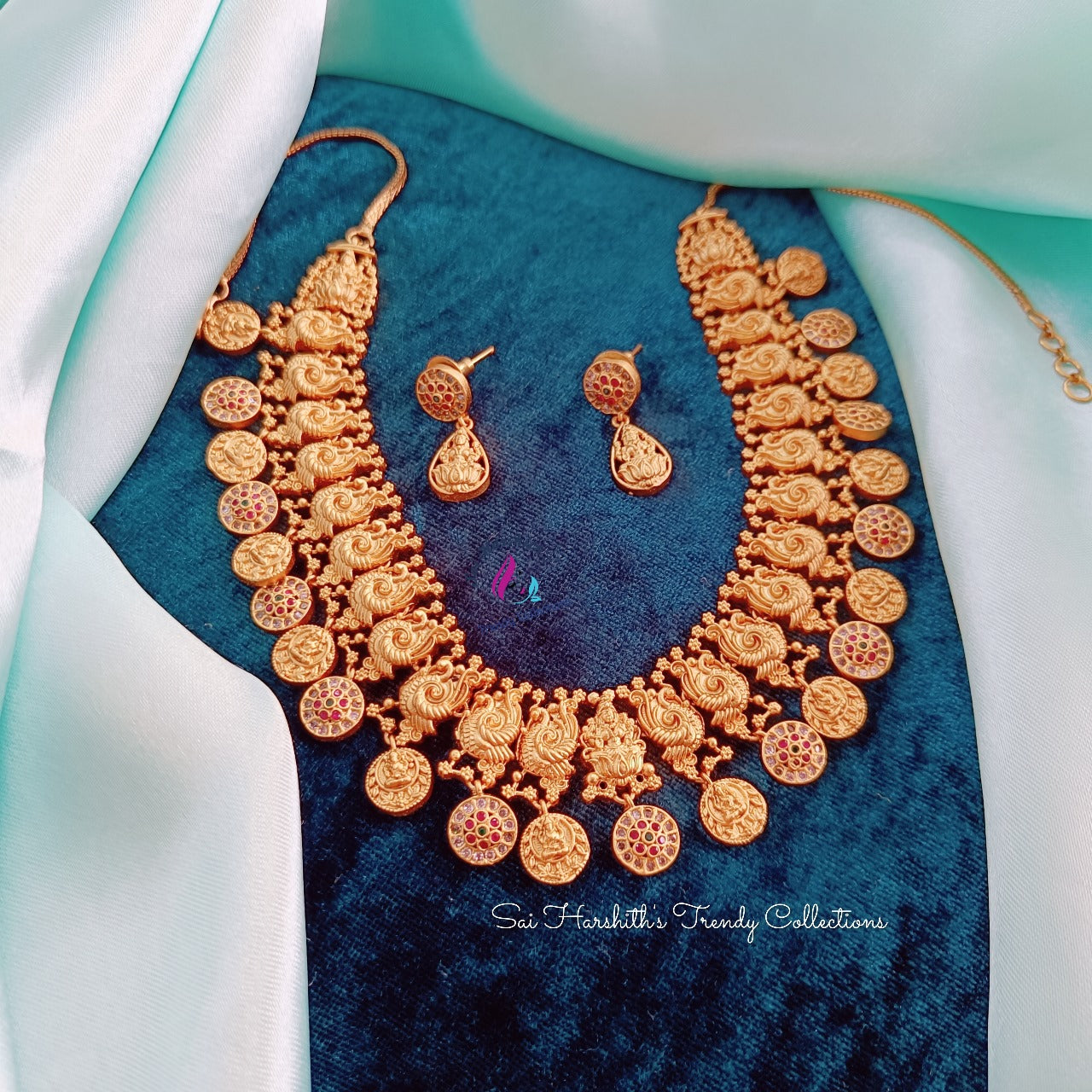 On Sale - Matte Coin Necklace - SHTC384 - Sai Harshith's Trendy Collections
