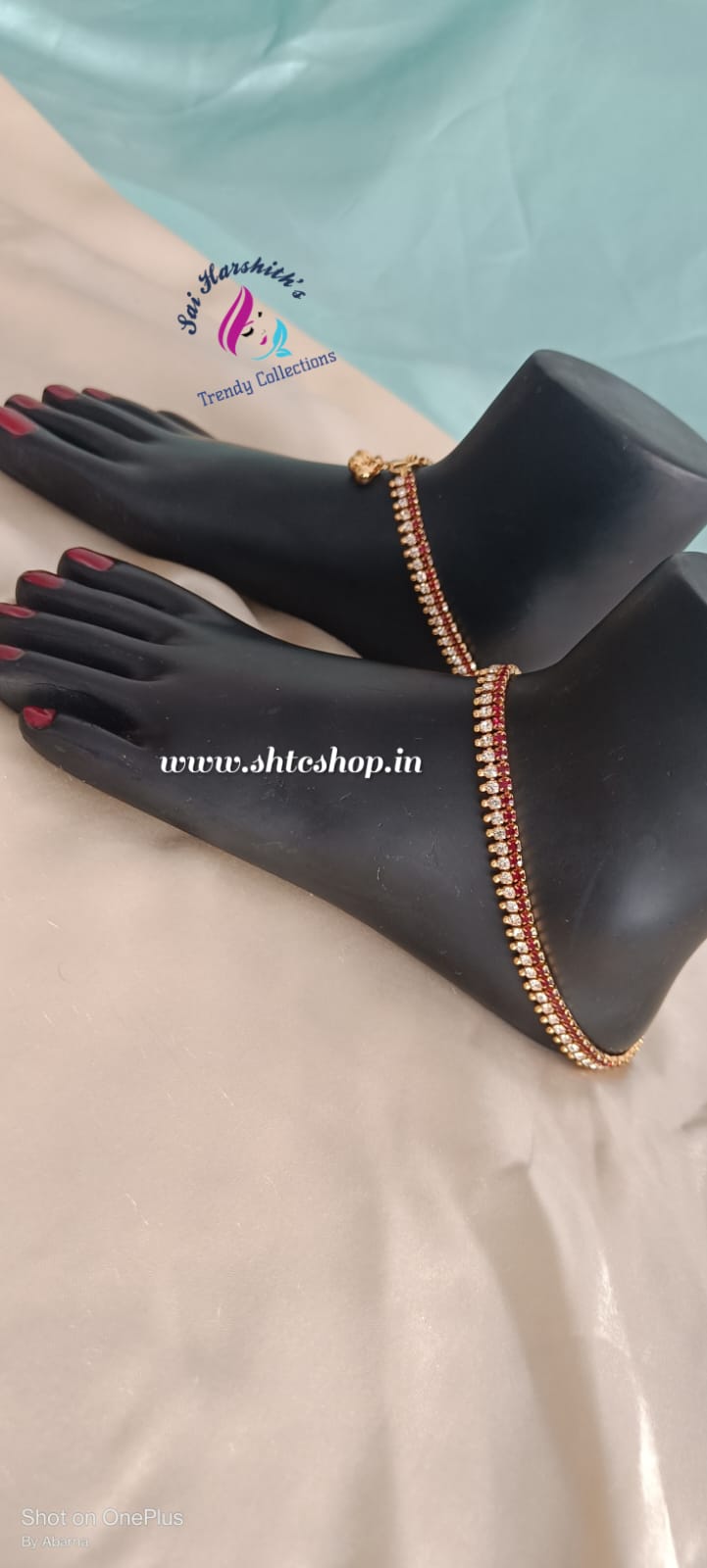 Five Metal Gold Finish Anklet - SHTC613 - Sai Harshith's Trendy Collections