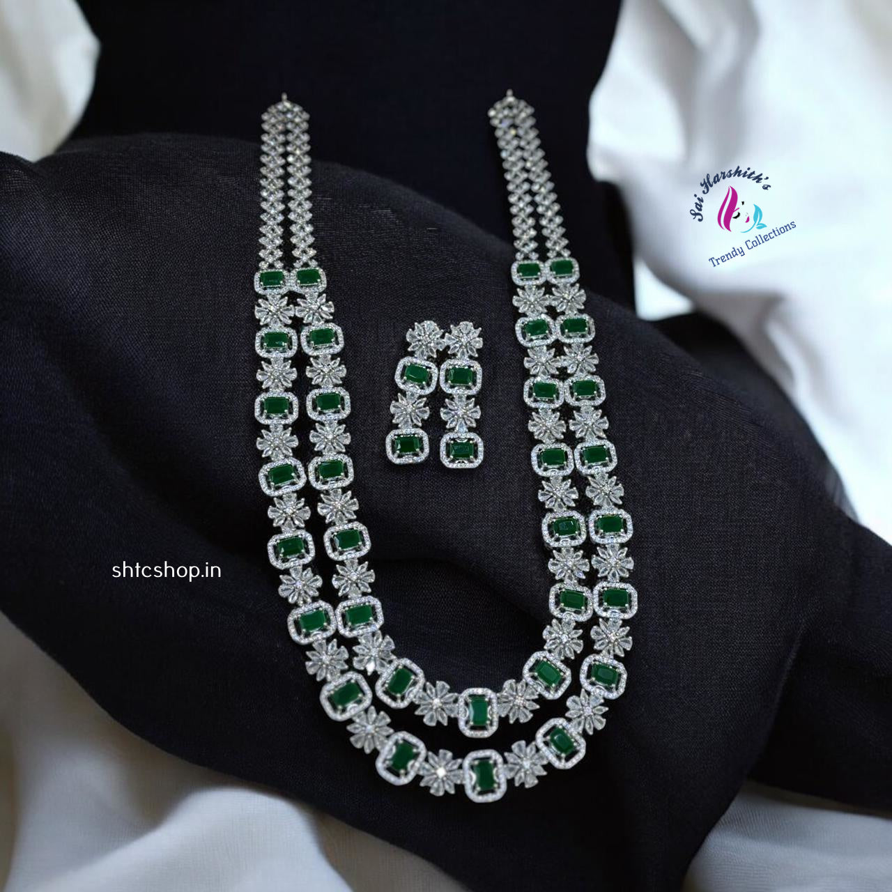 Diamond look alike 2 layer Statement Haram - SHTC869 - Sai Harshith's Trendy Collections