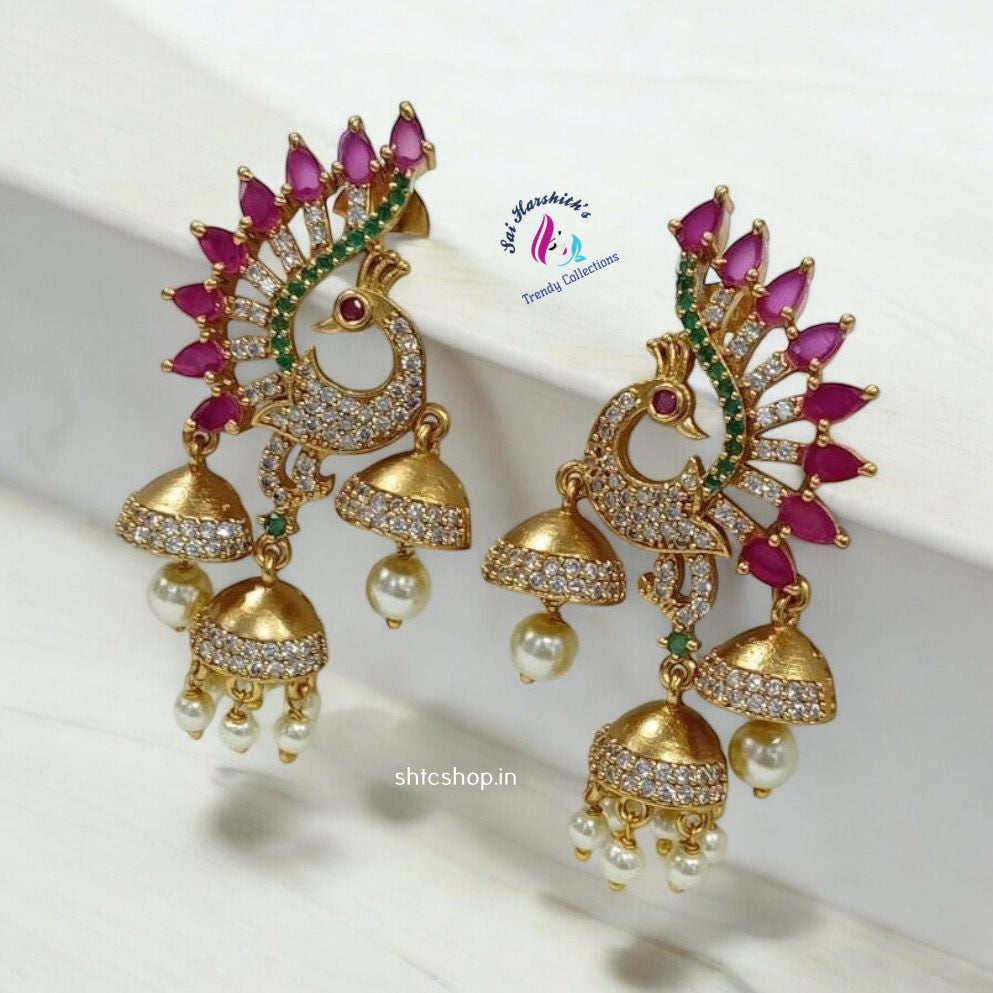 Matte Finish unique Earrings - SHTC593 - Sai Harshith's Trendy Collections