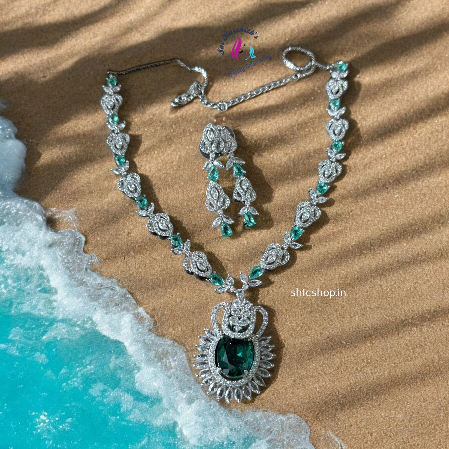 Diamond Glow CZ Brilliance Pendant – Premium Edition - SHTC638 - Sai Harshith's Trendy Collections