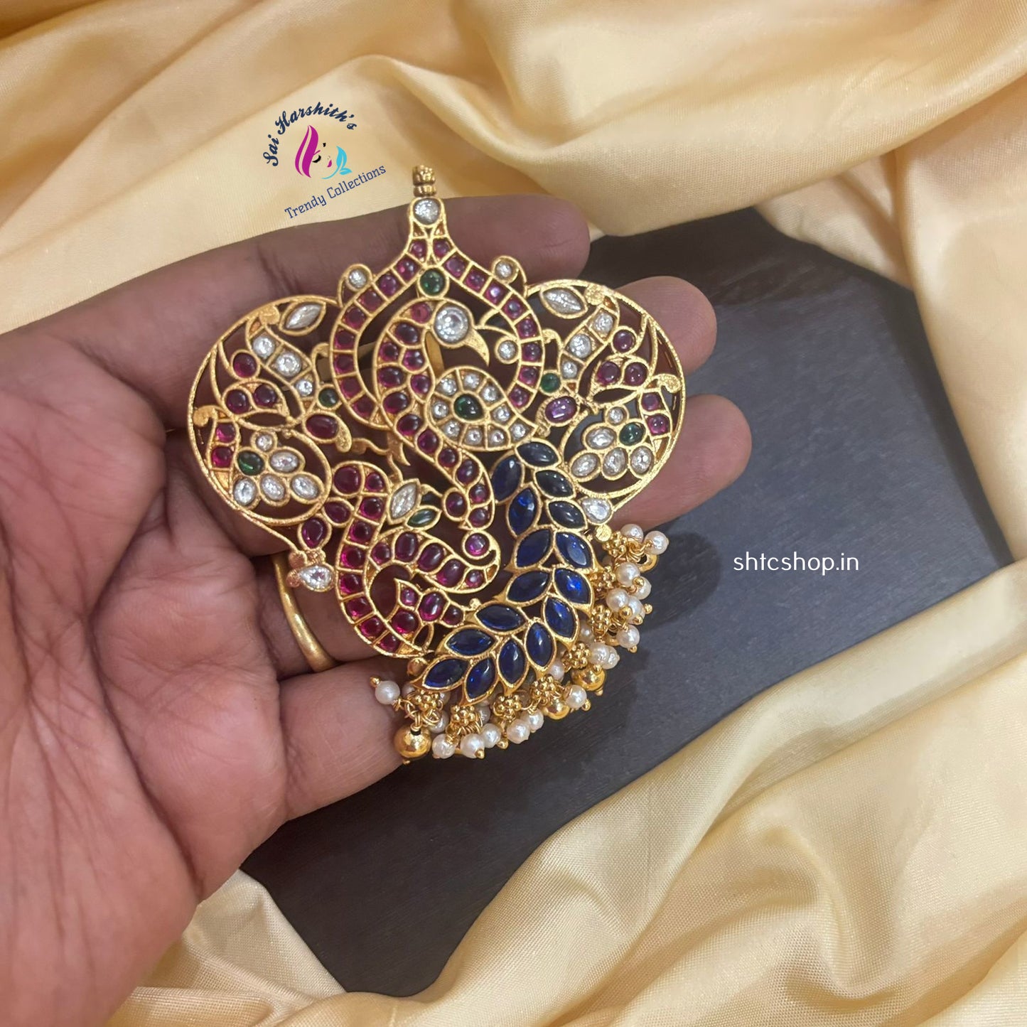 Peacock Design Kempu Pendant - SHTC1117