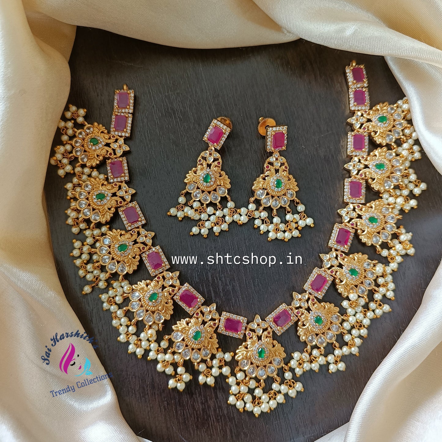 Matte Finish Guttapusalu without Goddess image - SHTC814 - Sai Harshith's Trendy Collections