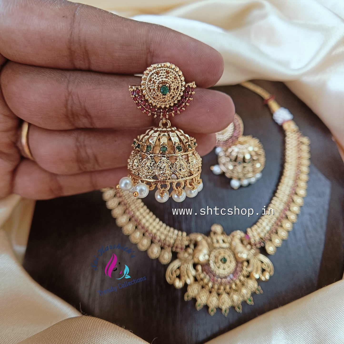 Matte Finish jewellery set - SHTC815 - Sai Harshith's Trendy Collections