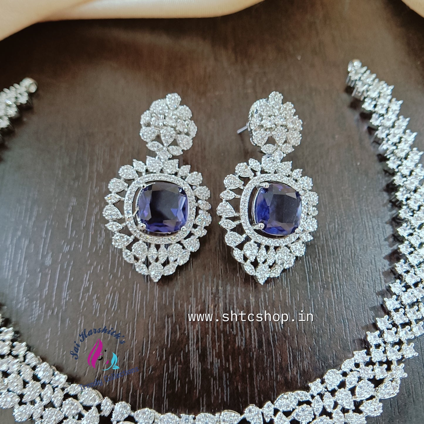 Diamond Replica Zirconia Jewellery set - SHTC816 - Sai Harshith's Trendy Collections