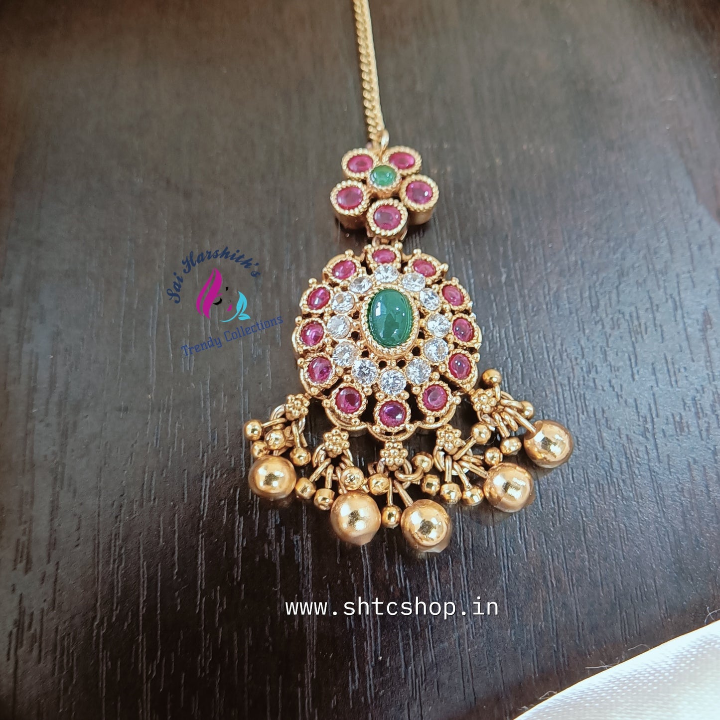 Kempu Stone Tikkas - SHTC817 - Sai Harshith's Trendy Collections