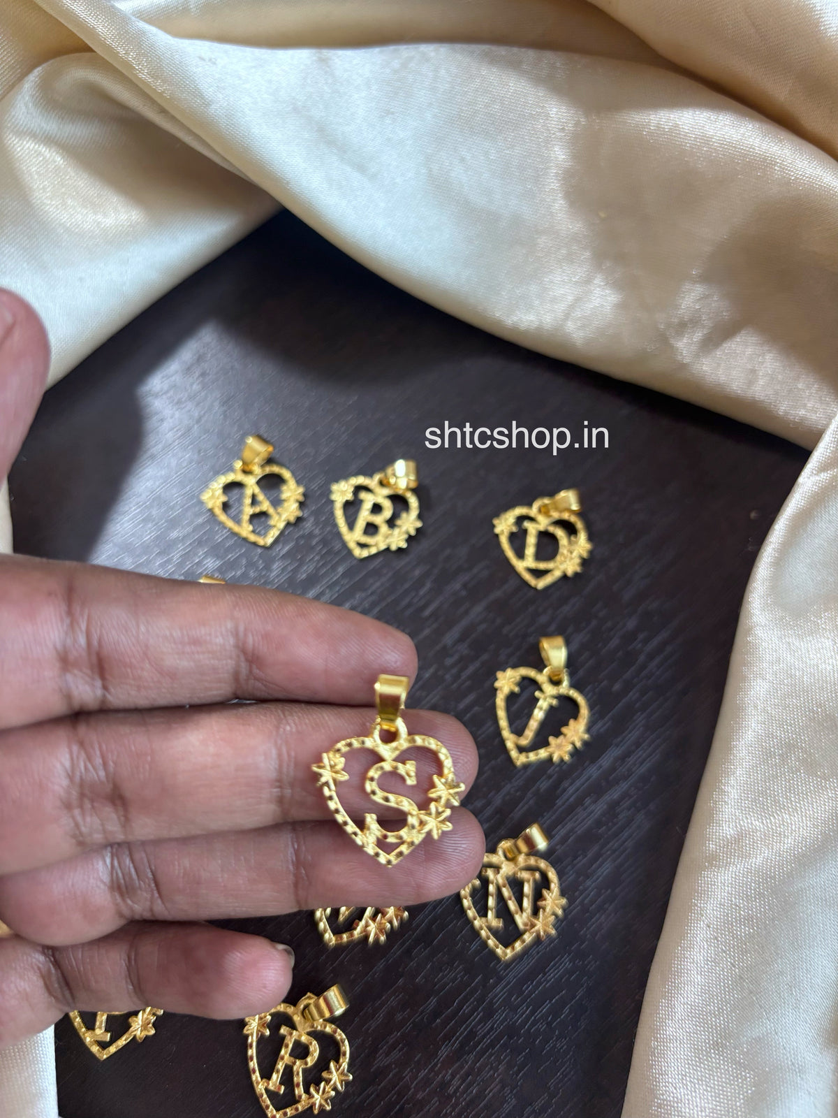 1 Gram Gold Polished Initial Letter Pendants - SHTC1964