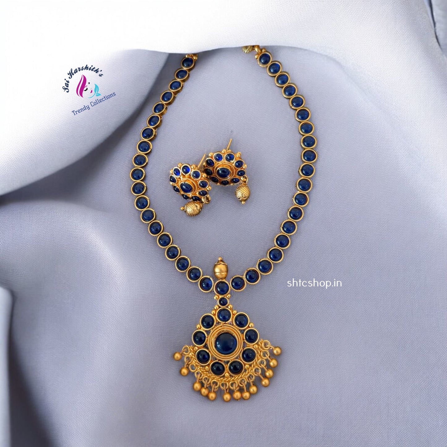 Traditional Kempu Necklace - SHTC880 - Sai Harshith's Trendy Collections