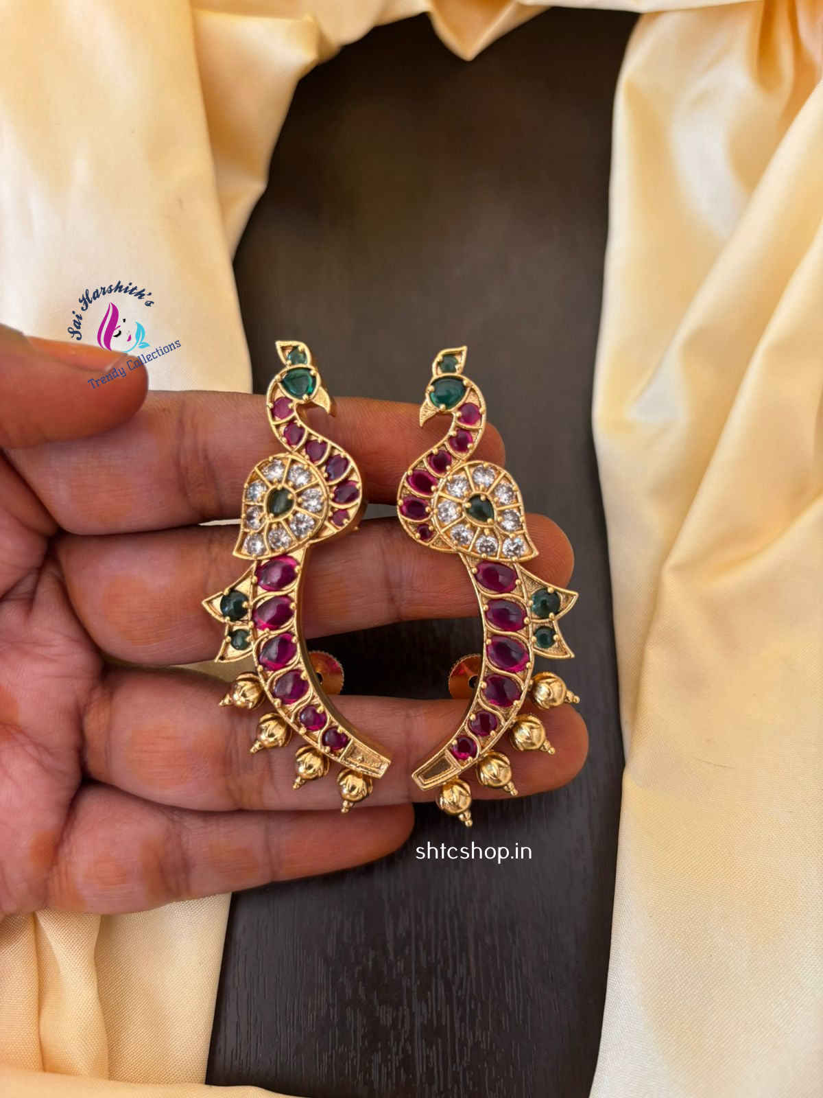 Bluetooth Type Kempu Earrings - SHTC1063