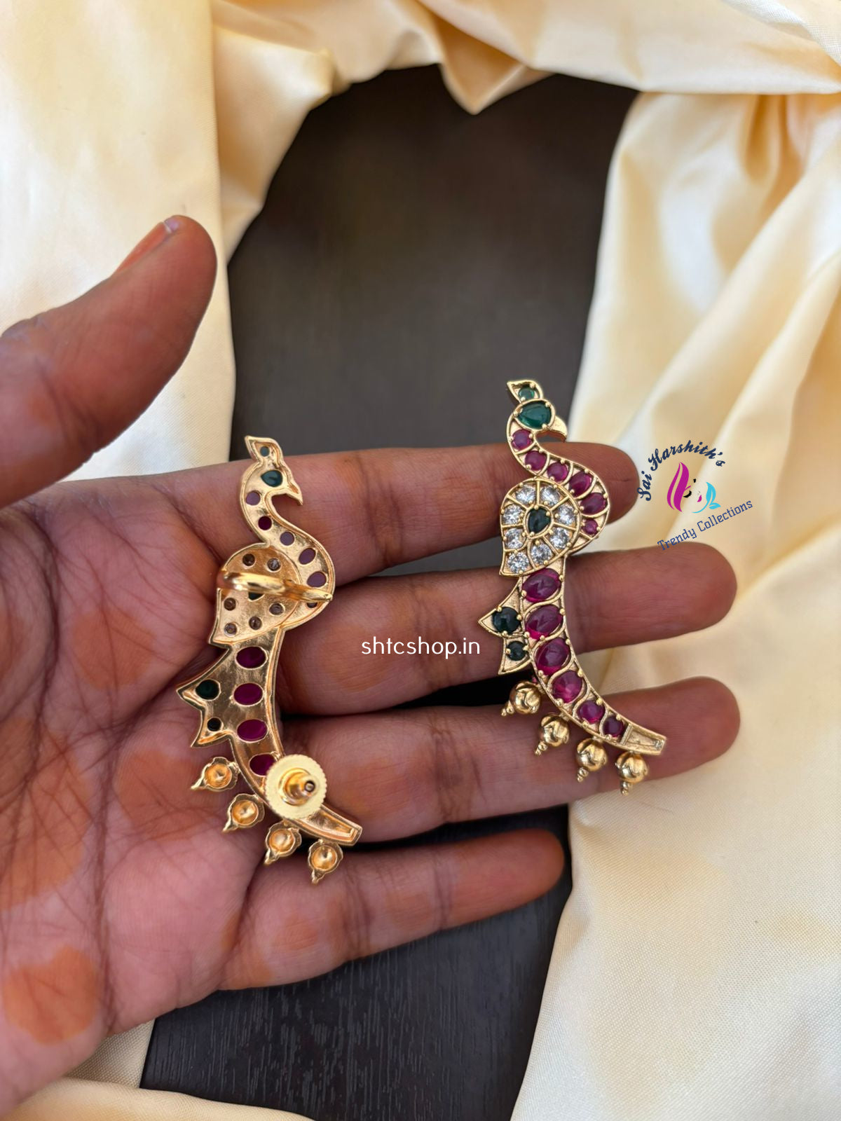 Bluetooth Type Kempu Earrings - SHTC1063