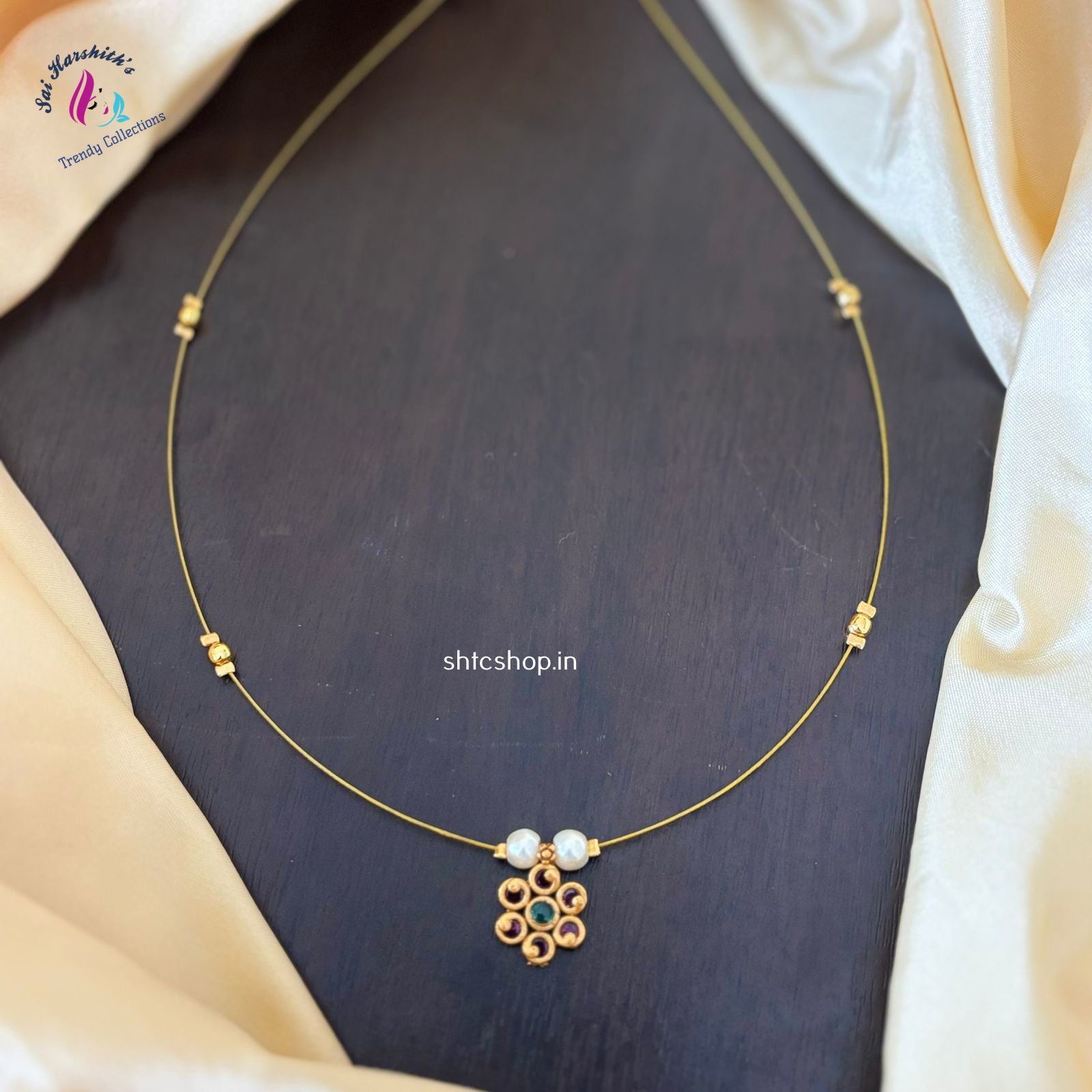 Kempu Stone invisible Necklace - SHTC1066