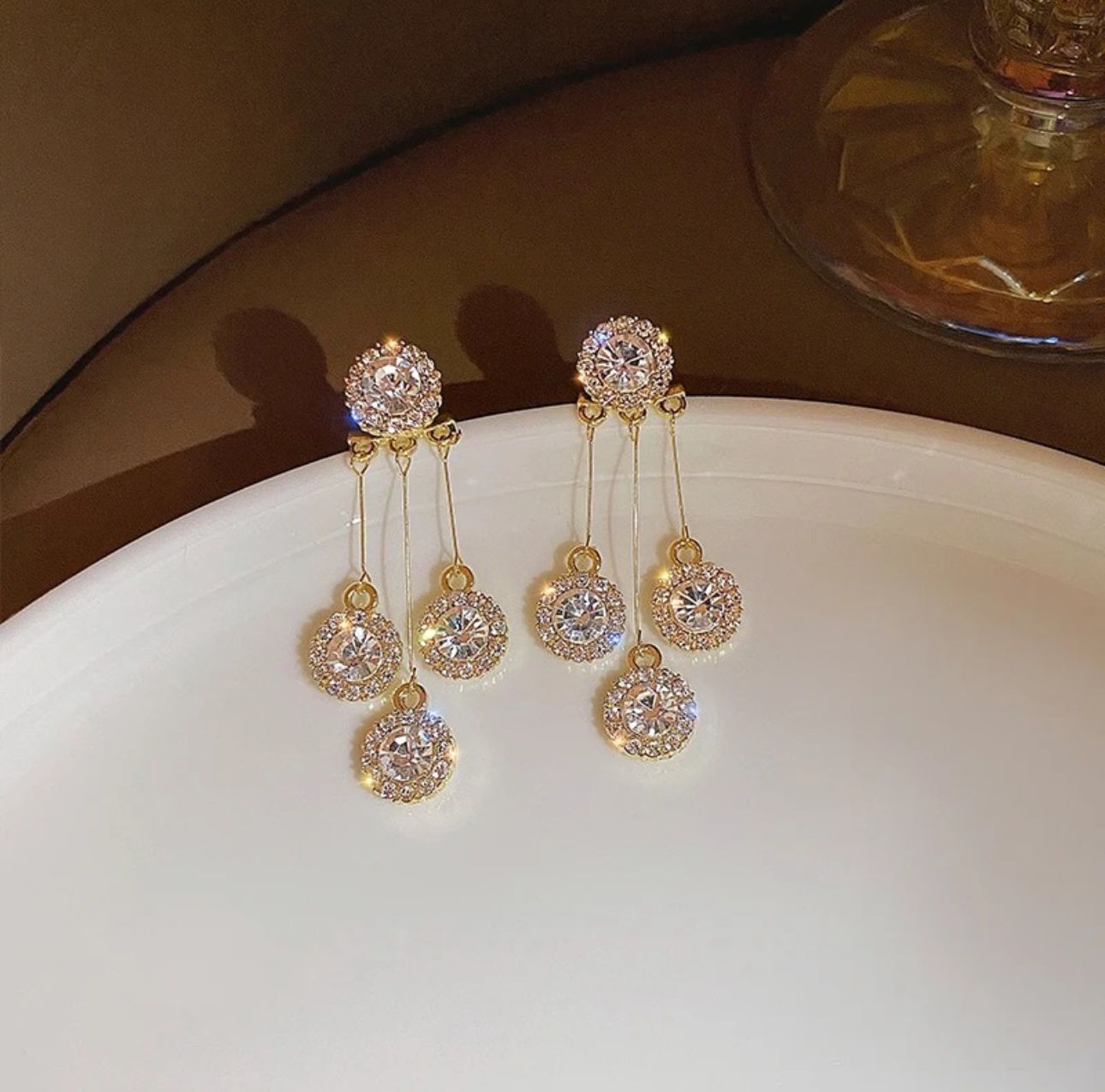 Luxury Rhinestone Drop Dangle Earrings - KE107