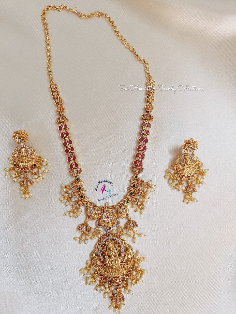 Goddess Gleam: Premium Quality Temple Necklaces with Back Chain- SHTC108