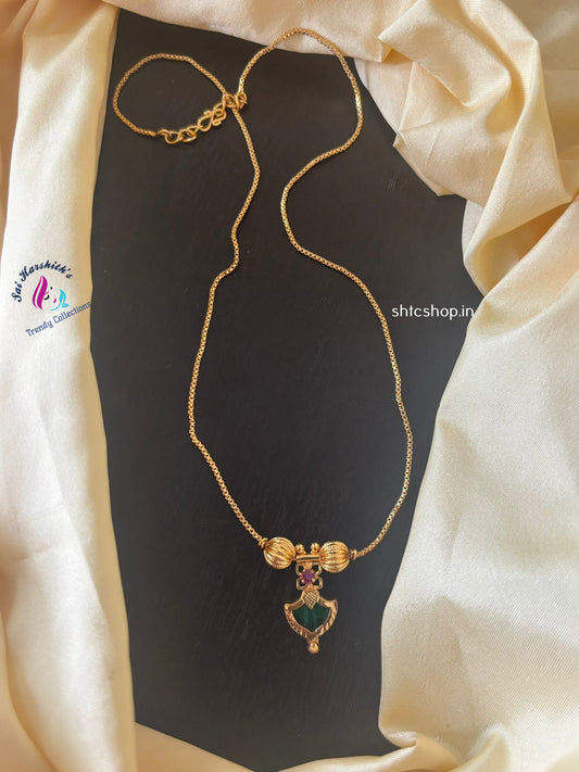 Traditional Simple Kerala Style Palaka Mala Necklace - SHTC1248