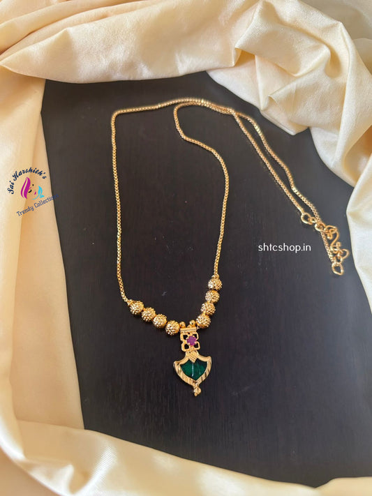 Traditional Simple Kerala Style Palaka Mala Necklace - SHTC1251