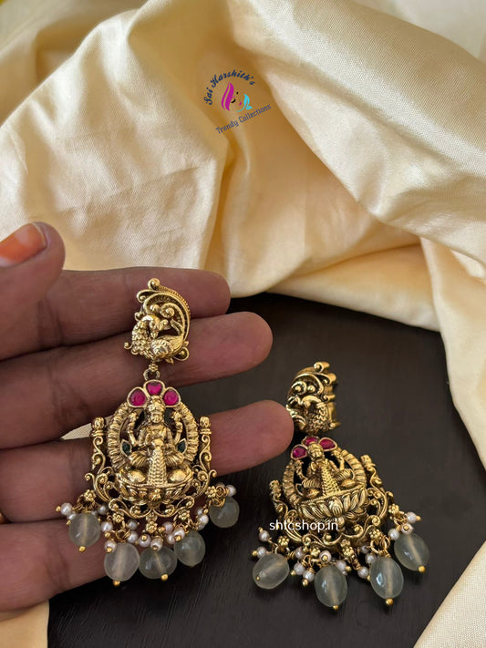 Kempu Stone Earrings - SHTC1269