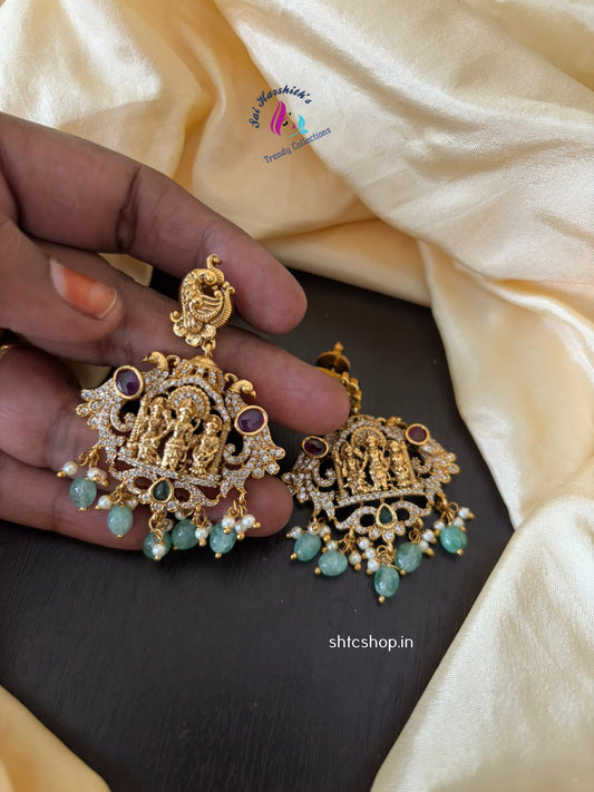 Ram Parivar Matte Finish Earrings - SHTC1271