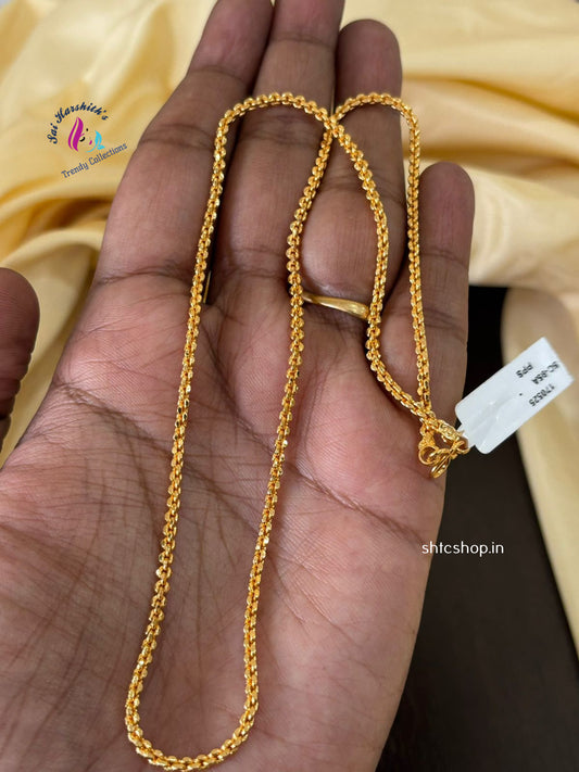 18 inches 1 gm Gold plated chain (Only Chain without Pendant) - SHTC1290