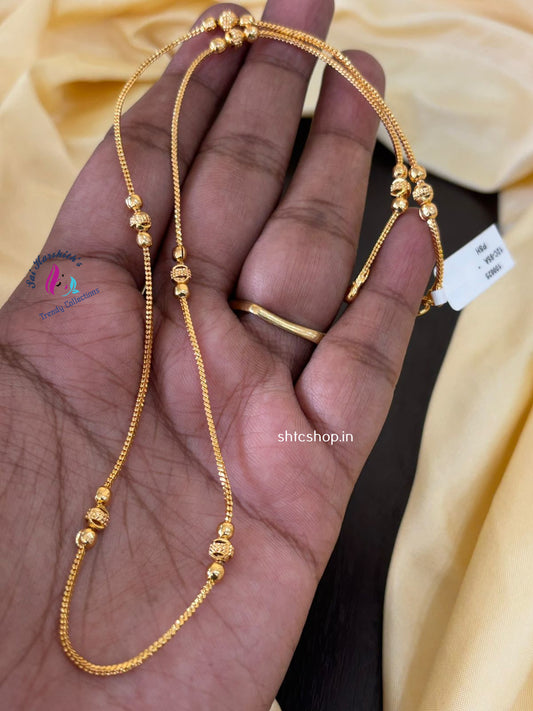 18 inches 1 gm Gold plated chain (Only Chain without Pendant) - SHTC1291