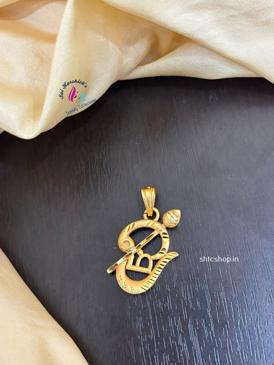 Om Pendant with Vel 1gm gold Polished - SHTC1300