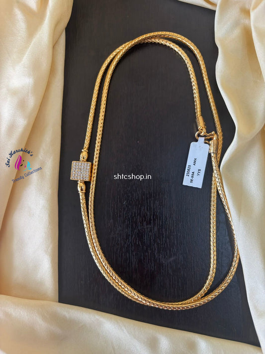 1 Gm Gold Polished 30 inches Mugappu Chain - SHTC1363