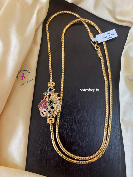 1 Gm Gold Polished 30 inches Mugappu Chain - SHTC1369