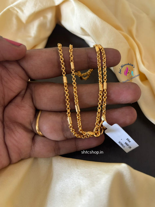 18 inches 1 gm Gold plated chain (Only Chain without Pendant) - SHTC1374