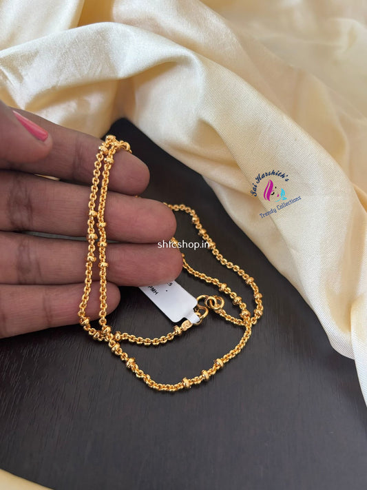 18 inches 1 gm Gold plated chain (Only Chain without Pendant) - SHTC1376