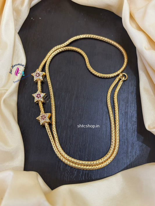24 inches - Five Metal Star Mugappu Chains - SHTC1395
