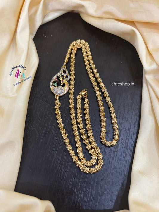 24 inches Five Metal Mugappu Chains - SHTC1398