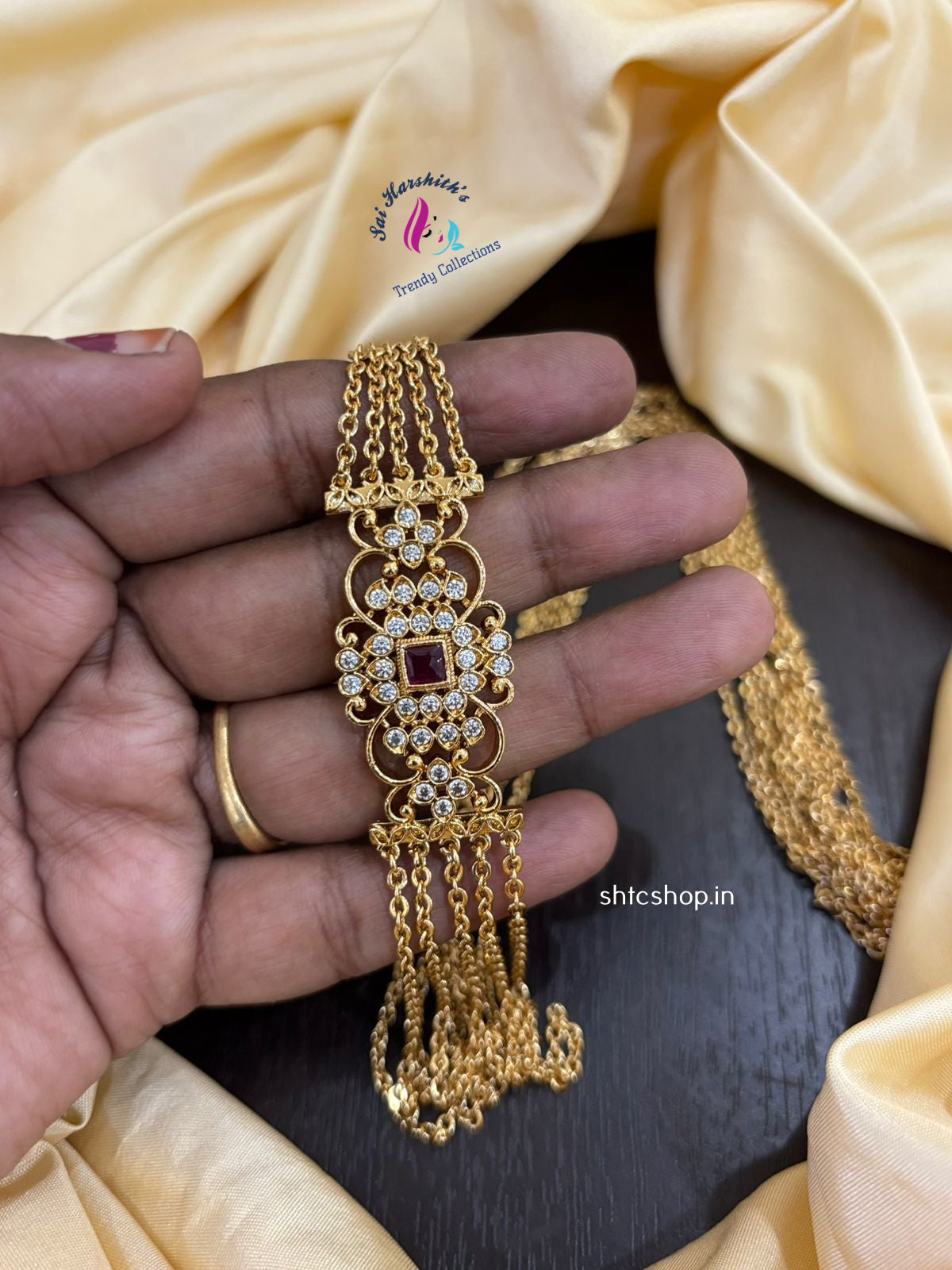 30 inches 5 Layer Matte Finish Mugappu Chain - SHTC1420