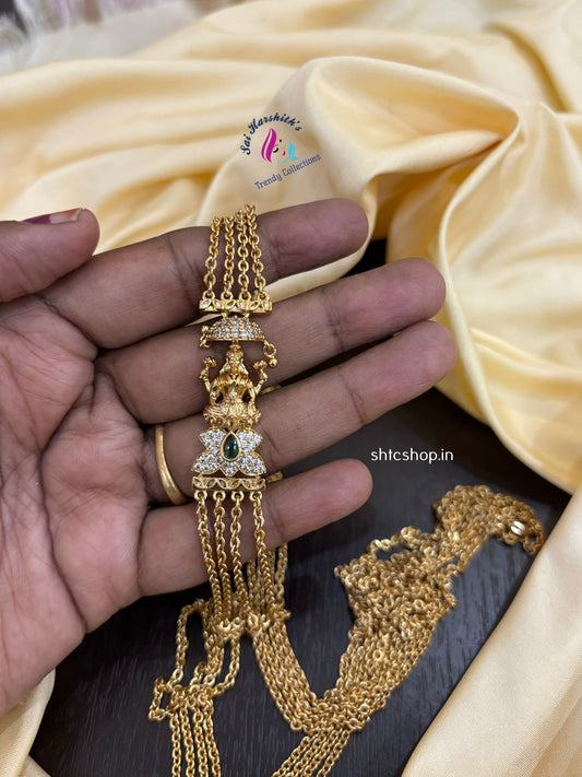 30 Inches 4 Layer Matte Finish Mugappu Chain - SHTC1421