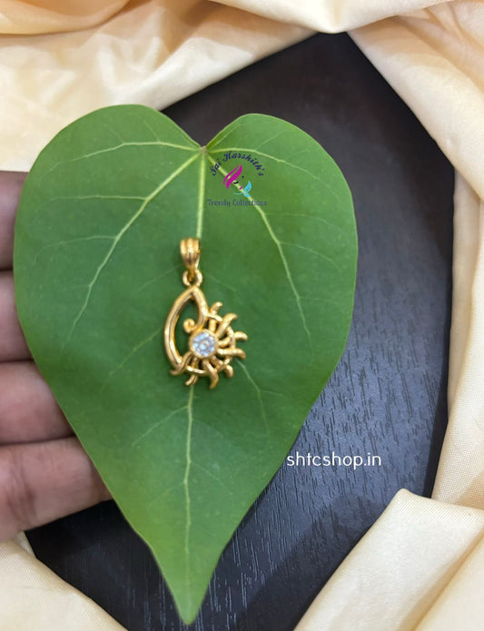 1 Gm Gold Polished Ad Stone Pendant - SHTC1450